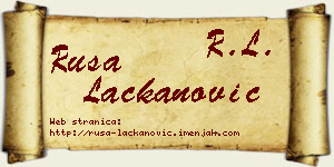Rusa Lackanović vizit kartica